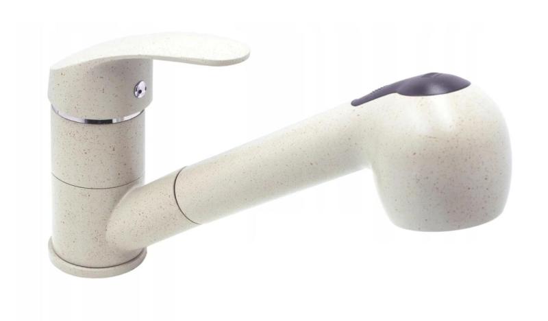 Graniteland Rhea Keittiöhana Beige hiekka Irrotettavalla Ulosvirtauksella ja Kaksoistoiminnolla Käsisuihkulla 1208970713