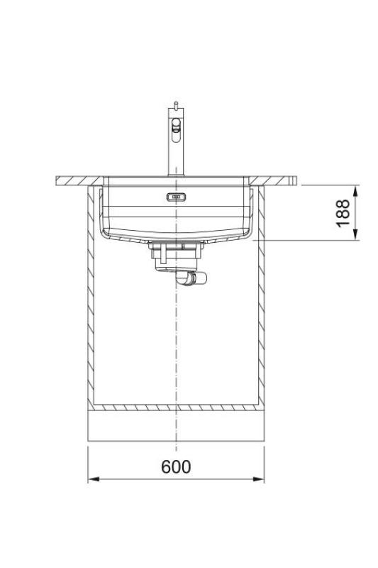 Franke Maris Quiet MQX 110.50 RVS Allas 50x40 cm Alakaappi 122.0694.477