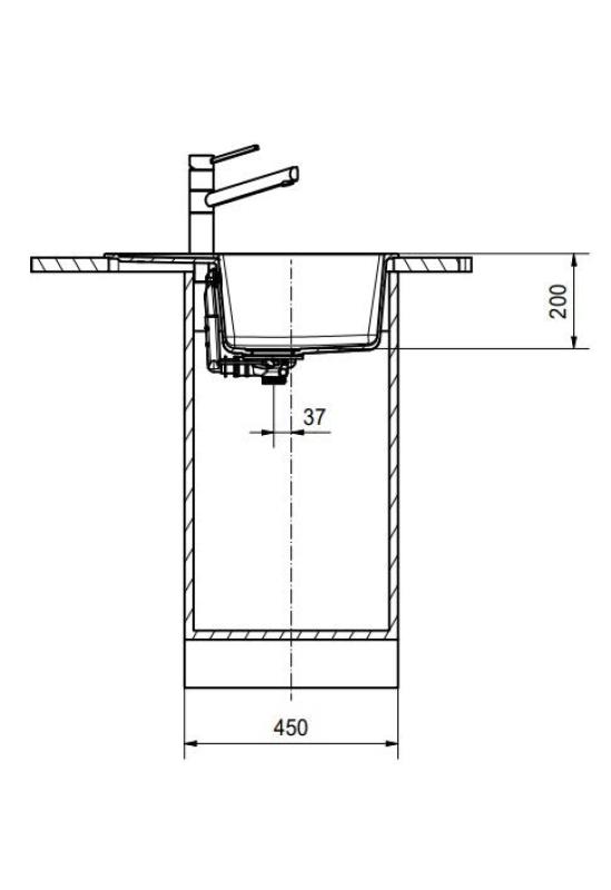 Franke Maris MRG 611-62 Fragranite Matti Musta Tiskiallas 62 x 50 cm Päälle rakennettu valutusalueella 114.0628.964