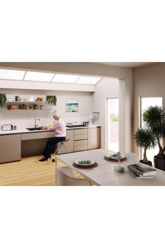 Franke Maris MRG 610-60 Care Fragranite Matti Musta matala vammaisten pesuallas 635 x 559 mm Päälle asennettava hanareiän kanssa 114.0729.484