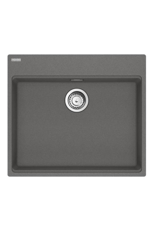 Franke Maris MRG 610-60 Care Fragranite Stone grey matala vammaisten pesuallas 635 x 559 mm Päälle asennettava hanareikäpenkki 114.0729.486