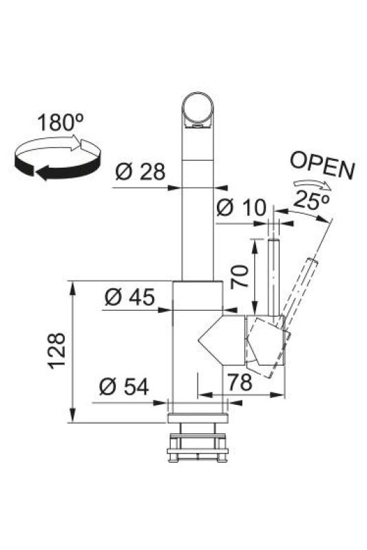 Franke Smart Glenda Keittiöhana Pyörivä Ulospäin RST 115.0706.985
