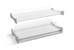 Drainer GTV BASIC 3, two-level, cabinet 600, for 16 - 18 mm boards, 2x tray, white