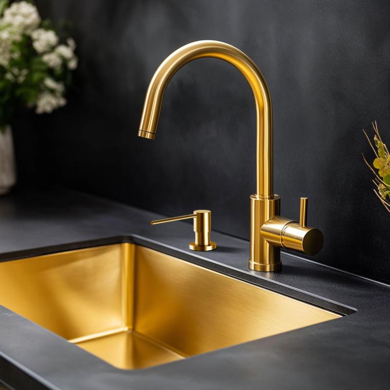 Ausmann Lirio Upotettava Saippua-annostelija Kulta, täytettävissä yläosasta 1208971199