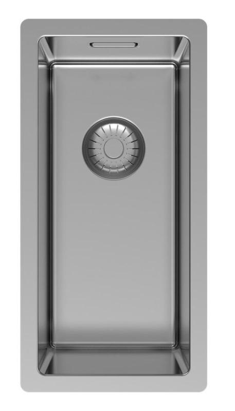 Pure.Sink Exclusivo pieni ruostumaton teräksinen pesuallas 18x40 cm 10mm säde alapuolella, tasossa ja päällä PEX1840-02