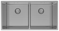 Pure.Sink Prestige Kaksoisteräksinen pesuallas 82x40 cm 10mm säde alapuolella, tasorakenteessa ja päällirakenteessa PPG404040-02