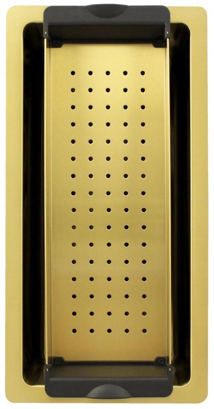 Pure.Sink Exclusivo pieni kultainen pesuallas 18x40 cm 10mm säde alapuolella, tasotason alla ja rakennuksen päällä PEX1840-60