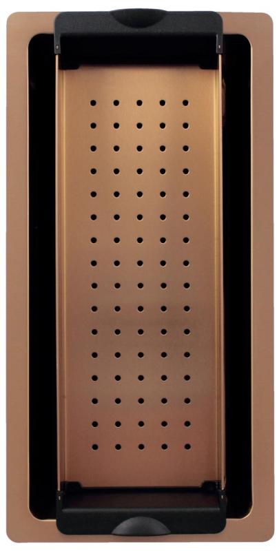 Pure.Sink Exclusivo pieni kuparinen pesuallas 18x40 cm 10mm säde alapuolella, tasorakennus ja päälle rakennus PEX1840-62