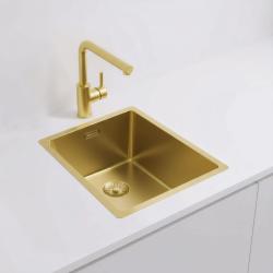 Pure.Sink Exclusivo Kultainen tiskiallas 34x40 cm 10mm säde alakaappiin, tasoon ja päälle PEX3440-60