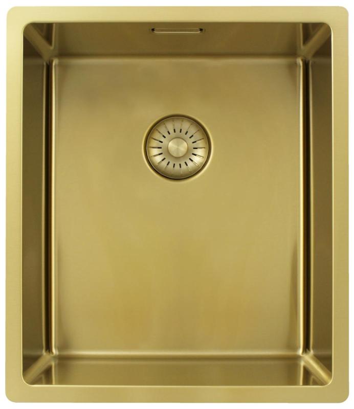 Pure.Sink Exclusivo Kultainen tiskiallas 34x40 cm 10mm säde alakaappiin, tasoon ja päälle PEX3440-60
