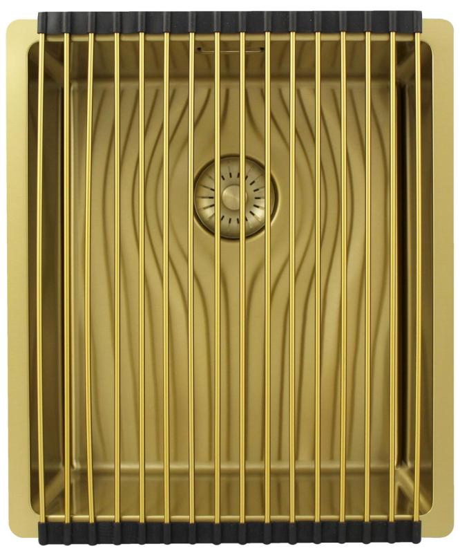 Pure.Sink Exclusivo Kultainen tiskiallas 34x40 cm 10mm säde alakaappiin, tasoon ja päälle PEX3440-60