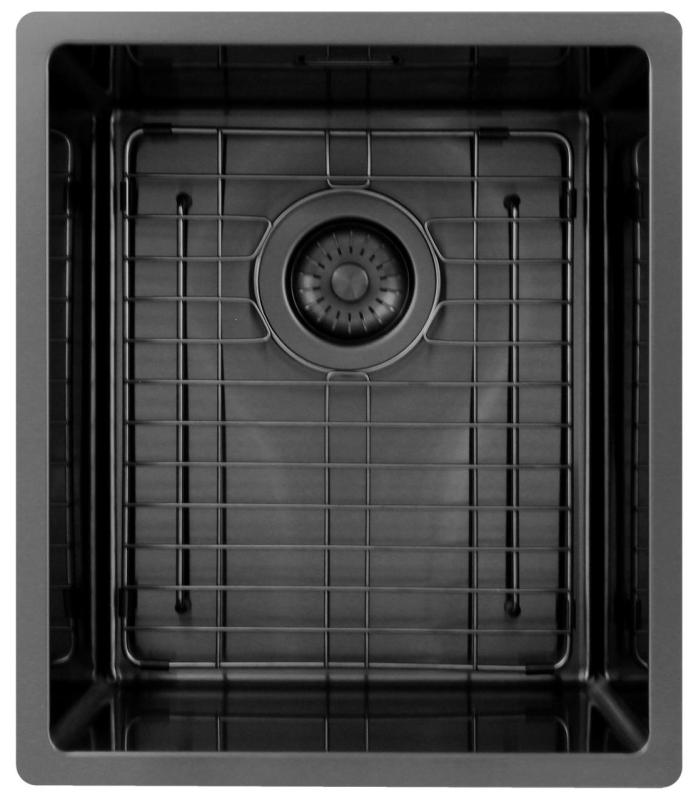 Pure.Sink Exclusivo Gun metal -pesuallas 34x40 cm, 10mm säde, alapuolinen, tasorakenteinen ja päälle asennettava PEX3440-61