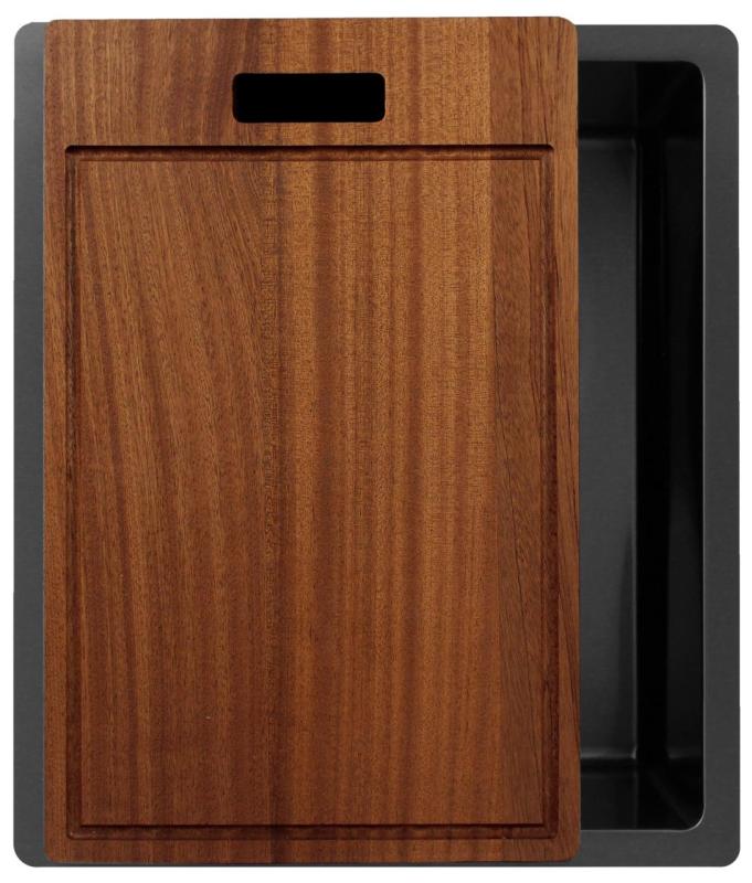 Pure.Sink Exclusivo Gun metal -pesuallas 34x40 cm, 10mm säde, alapuolinen, tasorakenteinen ja päälle asennettava PEX3440-61