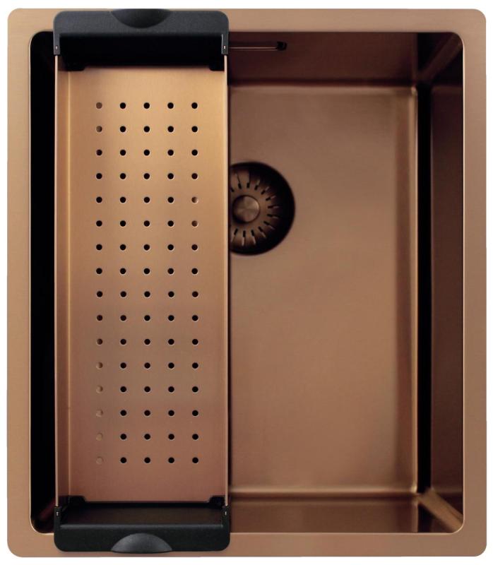 Pure.Sink Exclusivo Kuparinen tiskiallas 34x40 cm 10mm säde alapuolella, tasorakennus ja päälle rakennus PEX3440-62