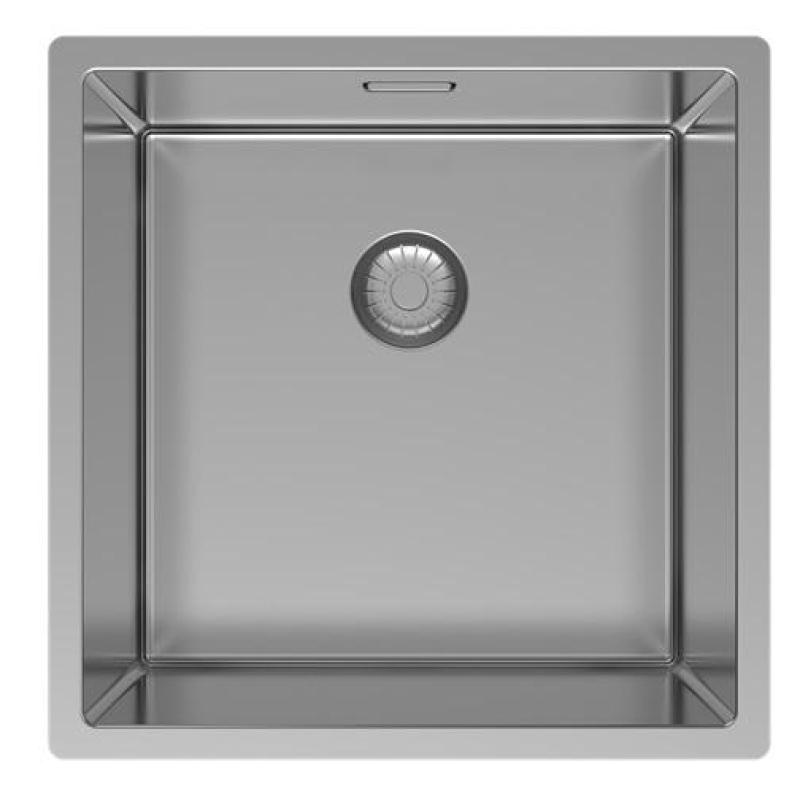 Pure.Sink Exclusivo RVS pesuallas 40x40 cm 10mm säde ala-asennus, tasorakentaminen ja päälle asennus PEX4040-02