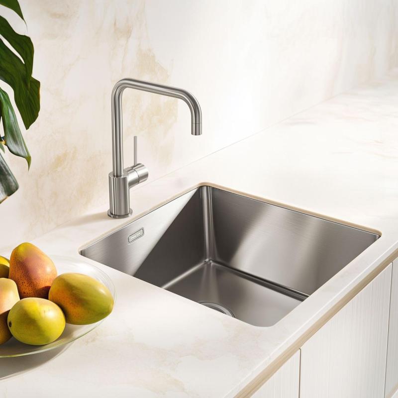 Pure.Sink Exclusivo RVS pesuallas 40x40 cm 10mm säde ala-asennus, tasorakentaminen ja päälle asennus PEX4040-02