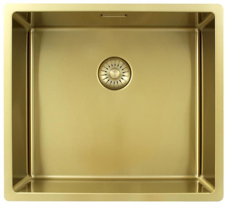 Pure.Sink Exclusivo Kultainen tiskiallas 45x40 cm 10mm säde alapuoli, tasorakentaminen ja yläpuoli PEX4540-60