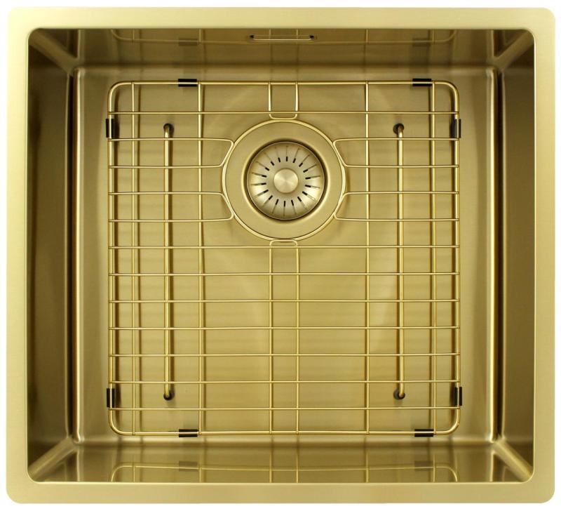 Pure.Sink Exclusivo Kultainen tiskiallas 45x40 cm 10mm säde alapuoli, tasorakentaminen ja yläpuoli PEX4540-60