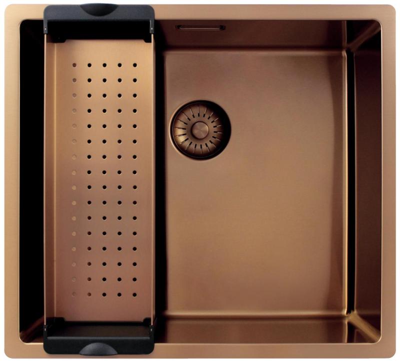 Pure.Sink Exclusivo Kuparinen pesuallas 45x40 cm 10mm säde ala-asennus, tasoon upotus ja päälle asennus PEX4540-62