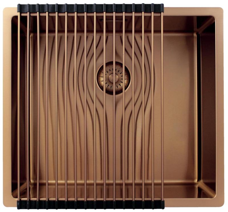 Pure.Sink Exclusivo Kuparinen pesuallas 45x40 cm 10mm säde ala-asennus, tasoon upotus ja päälle asennus PEX4540-62