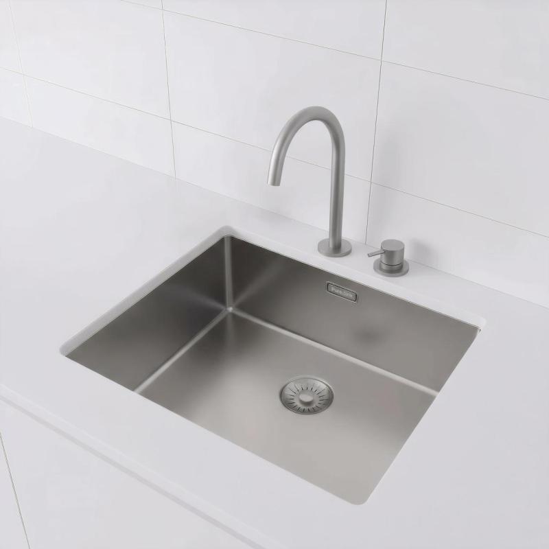 Pure.Sink Exclusivo RVS -allas 50x40 cm 10mm säde ala-asennus, tasoinstallatio ja päälle asennus PEX5040-02