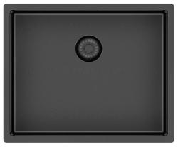 Pure.Sink Exclusivo Gun metal -allas 50x40 cm 10mm säde ala-asennus, tasotason asennus ja päälle asennus PEX5040-61