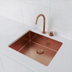 Pure.Sink Exclusivo Kuparinen tiskiallas 50x40 cm 10mm säde alapuoli, tasorakentaminen ja päälle rakentaminen PEX5040-62