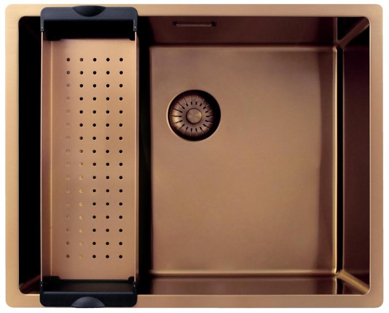 Pure.Sink Exclusivo Kuparinen tiskiallas 50x40 cm 10mm säde alapuoli, tasorakentaminen ja päälle rakentaminen PEX5040-62