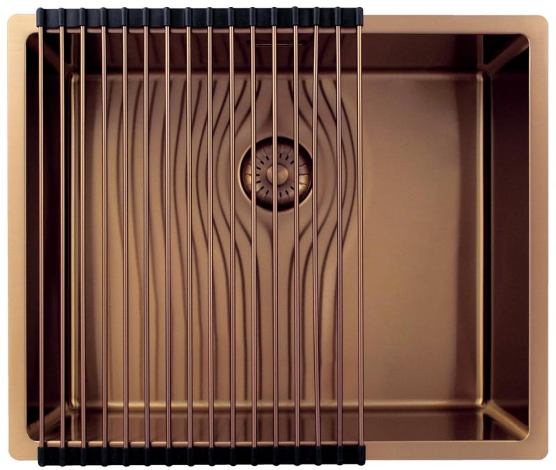 Pure.Sink Exclusivo Kuparinen tiskiallas 50x40 cm 10mm säde alapuoli, tasorakentaminen ja päälle rakentaminen PEX5040-62