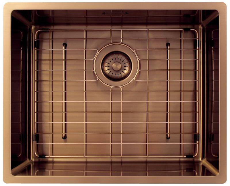 Pure.Sink Exclusivo Kuparinen tiskiallas 50x40 cm 10mm säde alapuoli, tasorakentaminen ja päälle rakentaminen PEX5040-62