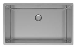 Pure.Sink Exclusivo suuri ruostumaton teräksinen tiskiallas 70x40 cm 10mm säde alapuolella, tasoon upotettava ja päälle asennettava PEX7040-02