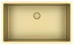 Pure.Sink Exclusivo suuri kultainen allas 70x40 cm 10mm säde alapuolella, tasoon upotettu ja päälle asennettu PEX7040-60