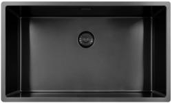 Pure.Sink Exclusivo suuri Gun metal -allas 70x40 cm 10mm säde alapuolella, tasoon upotettava ja päälle asennettava PEX7040-61