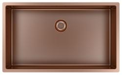 Pure.Sink Exclusivo suuri kuparinen tiskiallas 70x40 cm 10mm säde alapuolella, tasoon upotettava ja päälle asennettava PEX7040-62