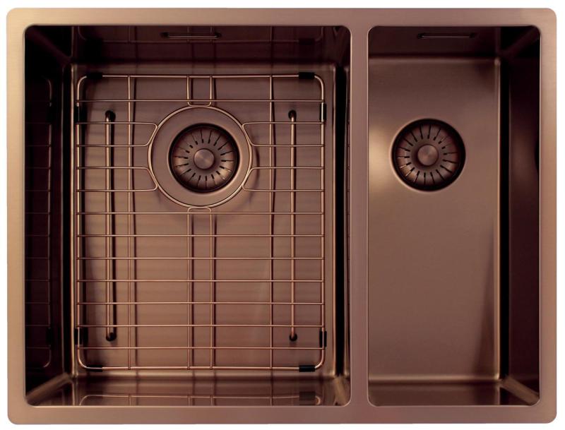 Pure.Sink Exclusivo Kupari 1,5 puolitoista pesuallas 34+18 cm 10mm säde PEX341840-62