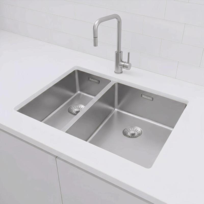 Pure.Sink Exclusivo RVS 1,5 puolikas allas 18+34 cm 10mm säde PEX183440-02