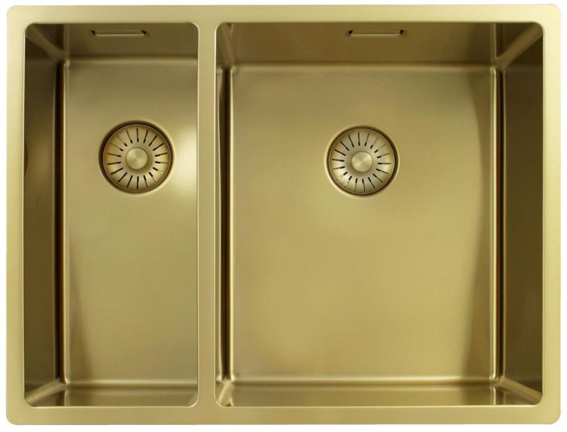 Pure.Sink Exclusivo Kultainen 1,5 puolikas pesuallas 18+34 cm 10mm säde PEX183440-60
