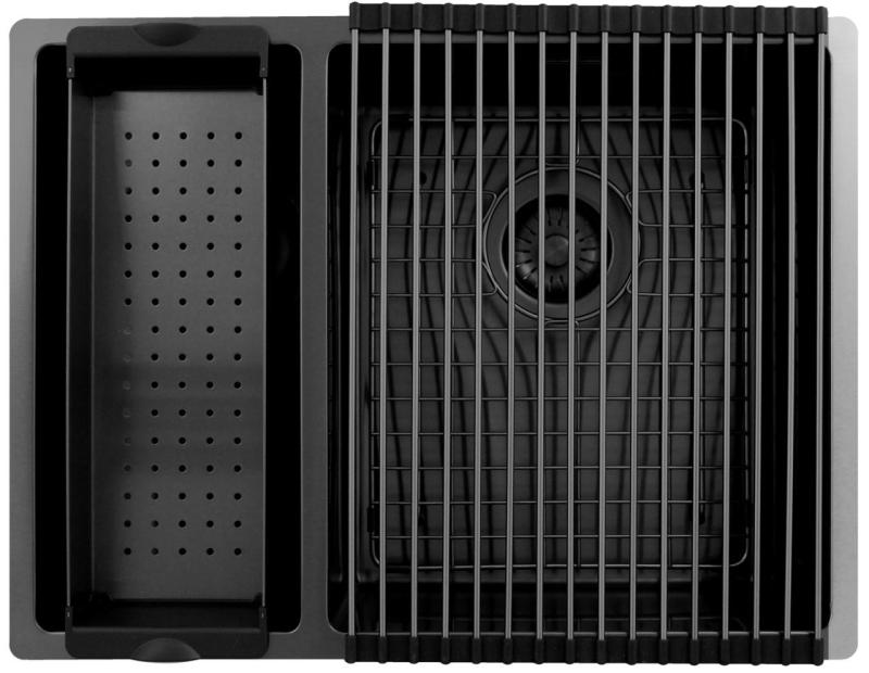 Pure.Sink Exclusivo Gun Metal 1,5 puolikas tiskiallas 18+34 cm 10mm säde PEX183440-61