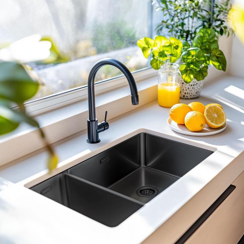 Pure.Sink Exclusivo Gun Metal 1,5 puolikas tiskiallas 18+34 cm 10mm säde PEX183440-61