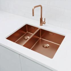 Pure.Sink Exclusivo Kuparinen 1,5 puolikas tiskiallas 18+34cm 10mm säde PEX183440-62