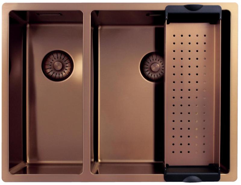 Pure.Sink Exclusivo Kuparinen 1,5 puolikas tiskiallas 18+34cm 10mm säde PEX183440-62