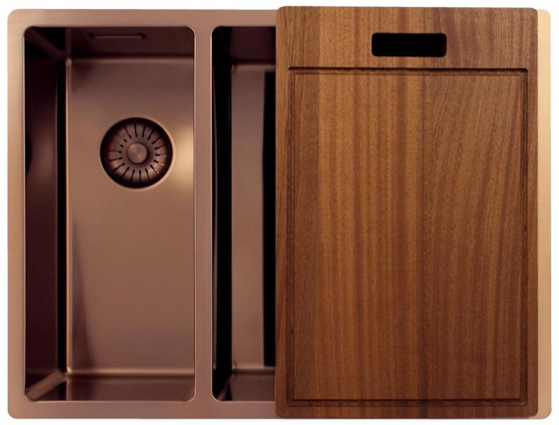 Pure.Sink Exclusivo Kuparinen 1,5 puolikas tiskiallas 18+34cm 10mm säde PEX183440-62