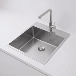 Pure.Sink Exclusivo RVS-allas 44x52 cm Tapwing hanareiän kanssa 10mm säde PEX4040T-02