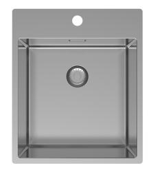 Pure.Sink Exclusivo RVS-allas 44x52 cm Tapwing hanareiän kanssa 10mm säde PEX4040T-02