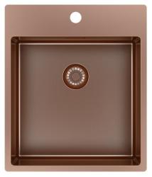 Pure.Sink Exclusivo Kuparinen tiskiallas 44x52 cm Tapwing hanareiällä 10mm säde PEX4040T-62