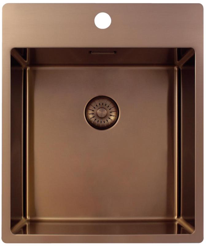 Pure.Sink Exclusivo Kuparinen tiskiallas 44x52 cm Tapwing hanareiällä 10mm säde PEX4040T-62