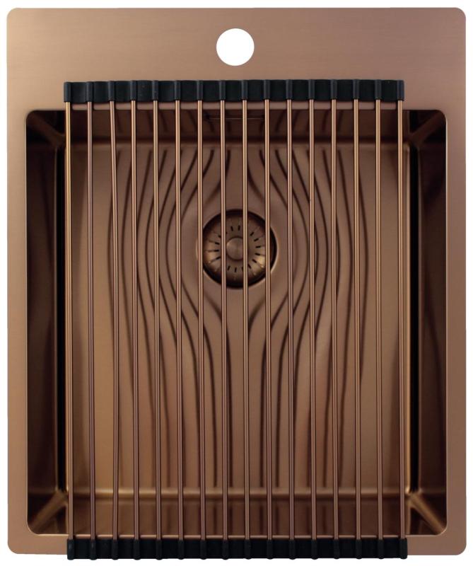 Pure.Sink Exclusivo Kuparinen tiskiallas 44x52 cm Tapwing hanareiällä 10mm säde PEX4040T-62