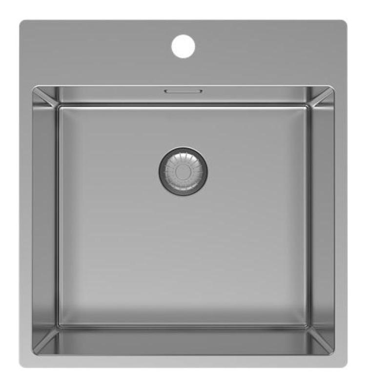 Pure.Sink Exclusivo RST tiskiallas 49x52 cm Tapwing hanareiällä 10mm säde PEX4540T-02