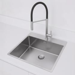 Pure.Sink Exclusivo RVS-pesuallas 54x52cm Tapwing hanareikäpenkillä 10mm säde PEX5040T-02