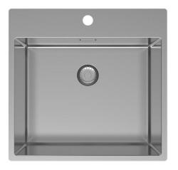 Pure.Sink Exclusivo RVS-pesuallas 54x52cm Tapwing hanareikäpenkillä 10mm säde PEX5040T-02